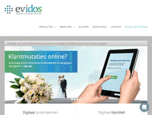 Tablet Screenshot of evidos.nl